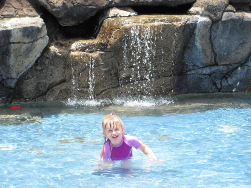 Mia Moore swimming in Maui